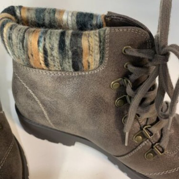 Cliffs By White Mountain Women Brown Lace Up High Top Winter Ankle Boot Size 10 - Picture 8 of 10